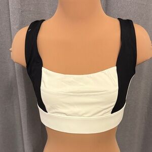 Elegant Black and White Crop Top